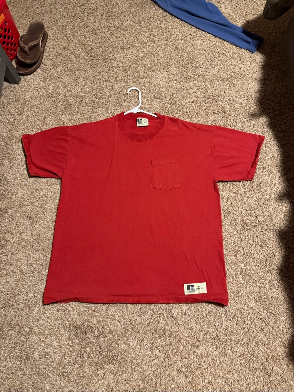 Men's Classic Red Pocket Tee by Russell Athletic